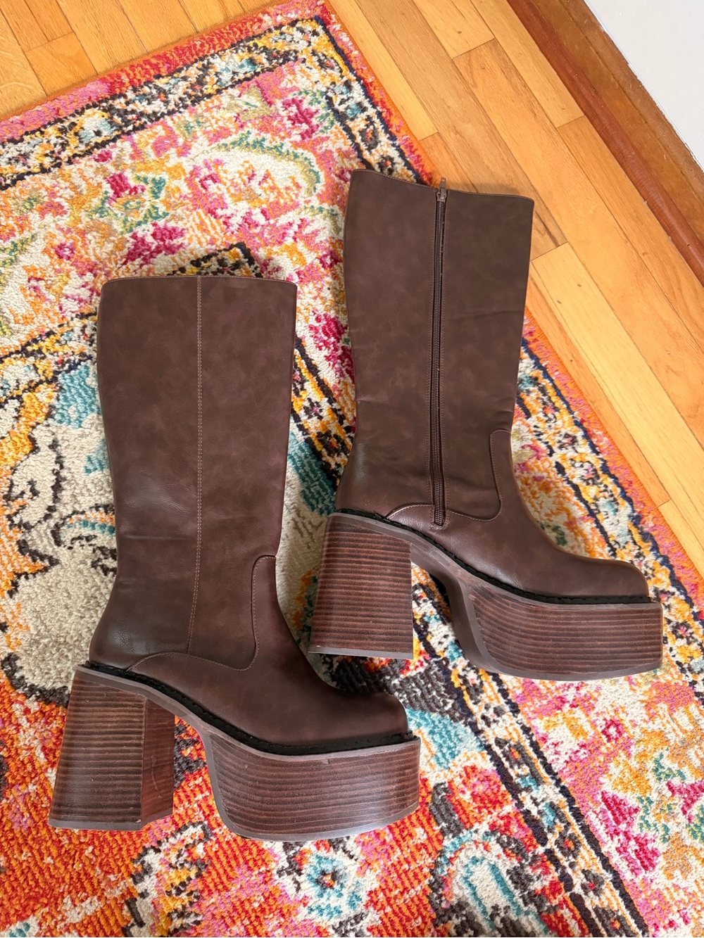 DELIA’S X DOLLS KILL - VINTAGE SOUL KNEE HIGH BOOTS - CHOCOLATE